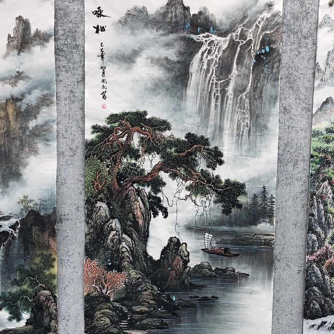 国画寒*绘画作品画芯周国民