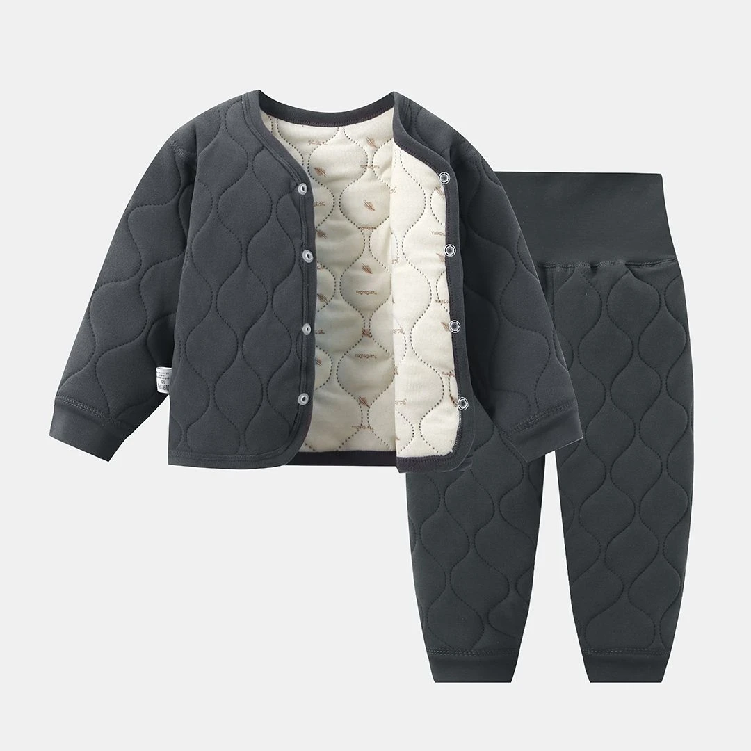 宝宝内穿棉衣加厚保暖高腰棉服温变校服神器秋冬男女儿童套装yw