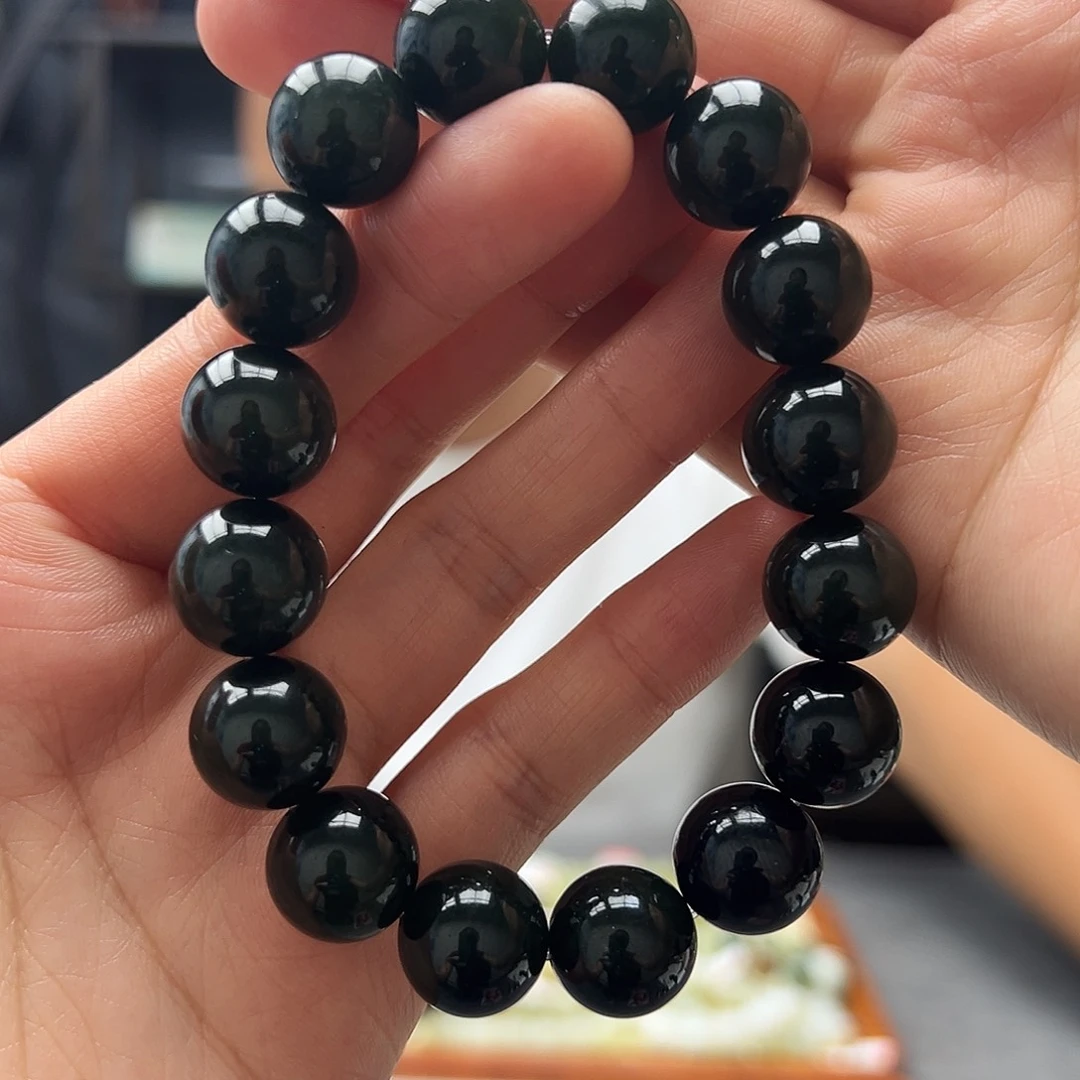 手链未镶嵌和田玉14黑碧