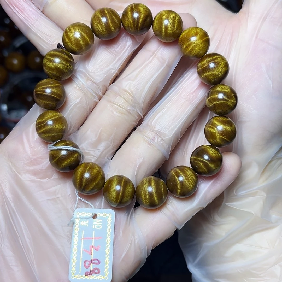 金丝楠手串/手链S****f1.2黄金底龙胆