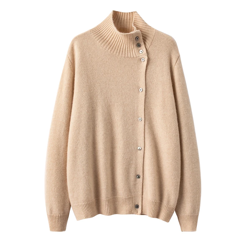 S·Y·C【小情调】半高领加厚100纯山羊绒毛衣女CYR240226