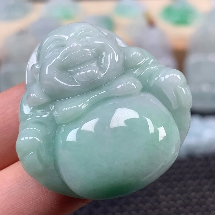 颈饰未镶嵌翡翠佛公吊坠