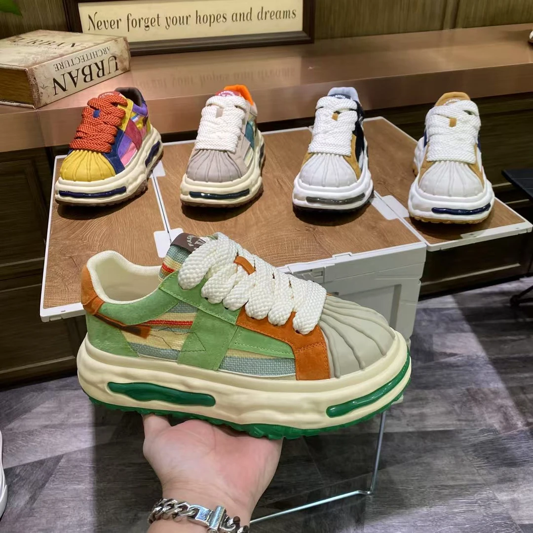 2025春夏季时尚厚底舒适透气百搭潮流个性轻便男款休闲鞋（皮鞋码）