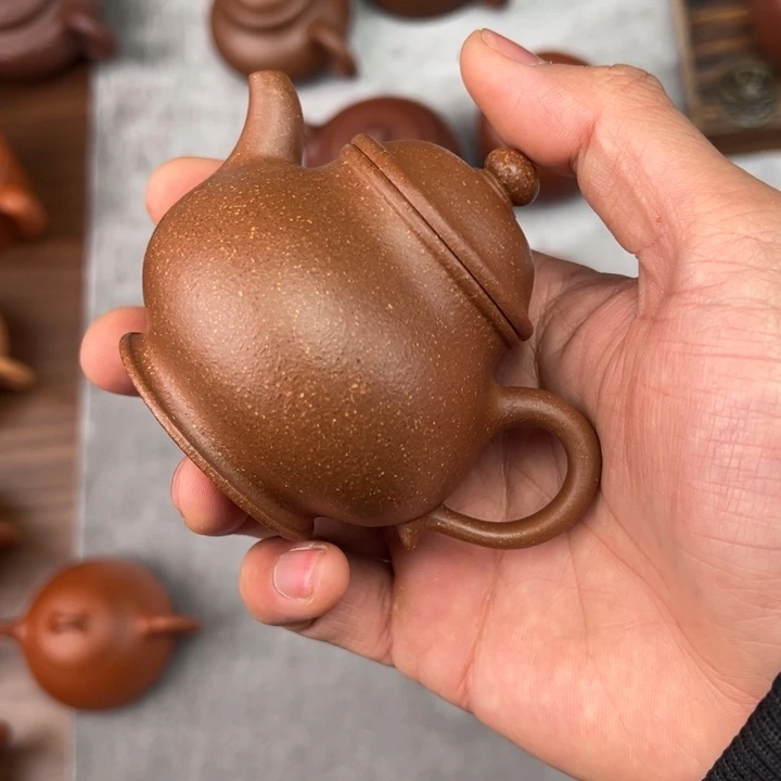紫砂茶壶桃花泥潘壶145cc