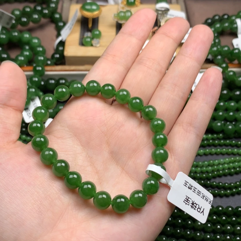 【闪购商品】未镶嵌手串和田玉（碧玉）O**O8m