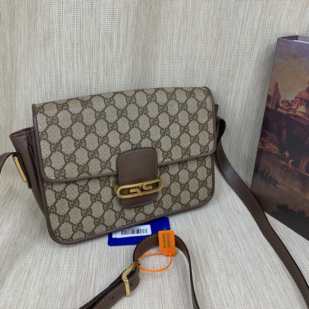 95新 GUCCI/古驰 老花单肩包/EE09607537/7537/修复品