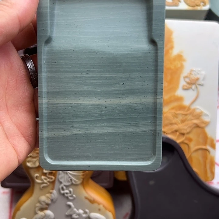 镜*松花石砚台老料