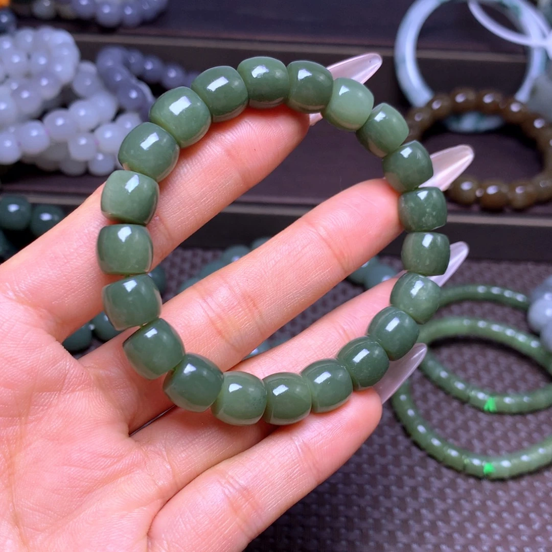 和田玉未镶嵌手串卡10