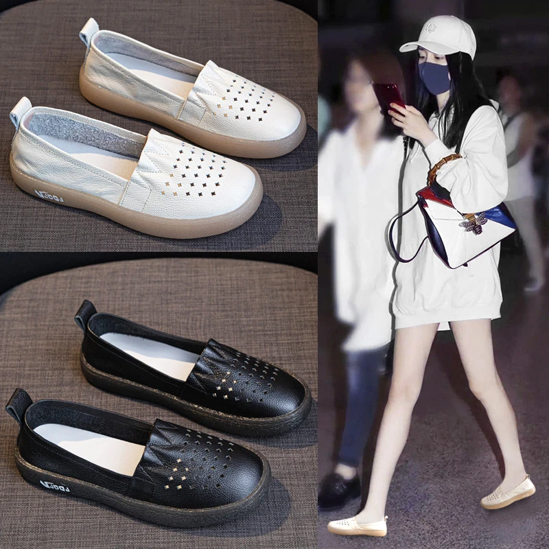 平底2.5CM小白鞋女2025新款春夏季妈妈孕妇百搭运动休闲鞋子