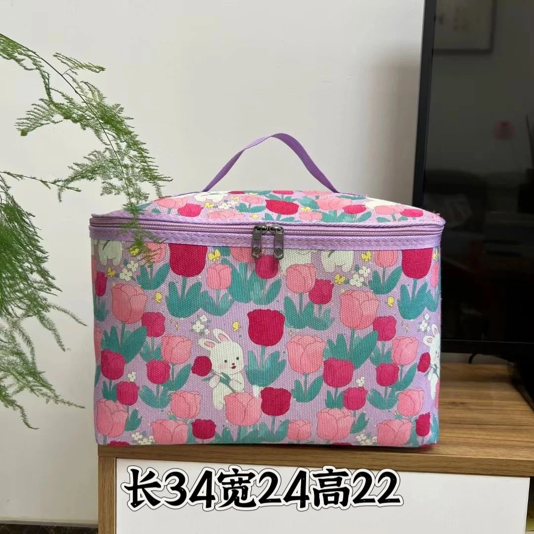 30L多花色拉链收纳袋宝宝衣物防水加厚收纳袋化妆品手提收纳包