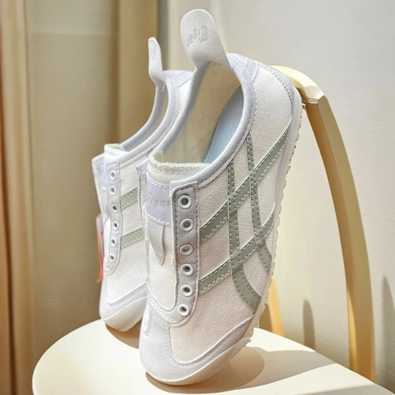 【新款配色】透气低帮潮流帆布踩脚休闲鞋阿甘德训小白鞋白浅灰