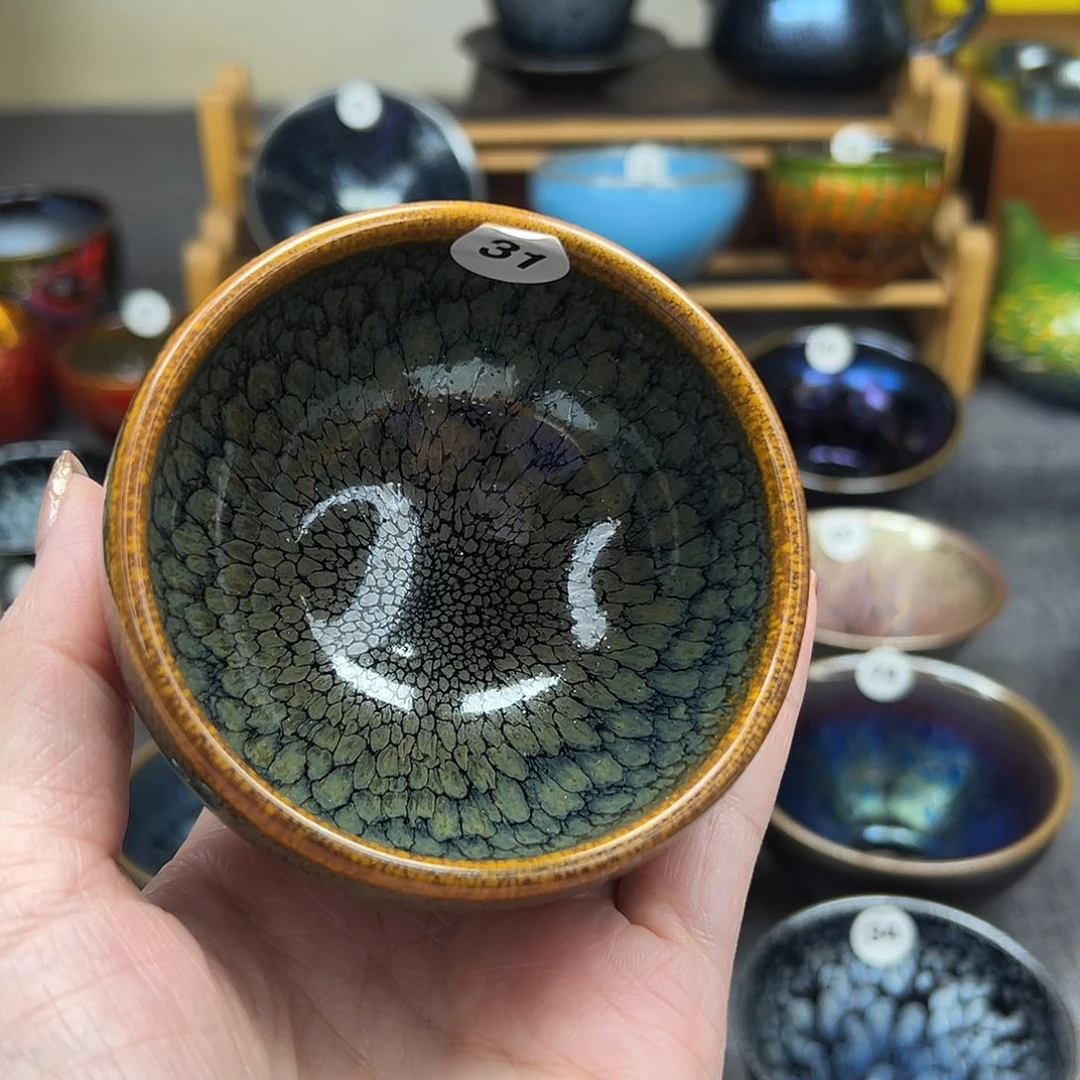 茶盏鹧鸪波体手工