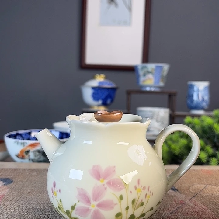 摆件景德柴烧茶杯多人