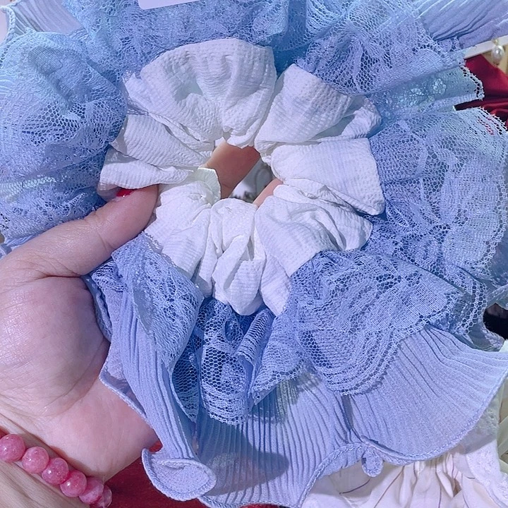 非金属布艺蕾丝大发圈