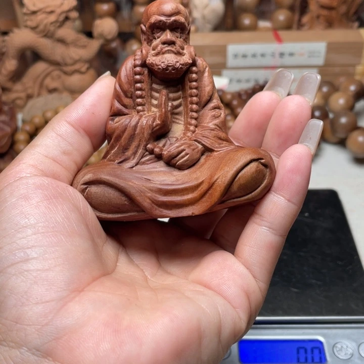 檀香木把件檀香达摩