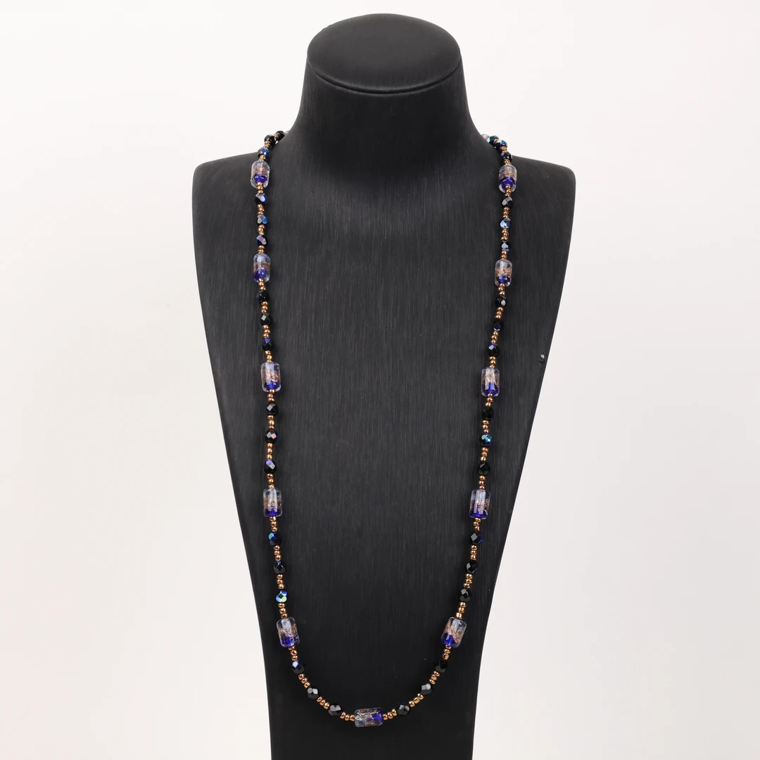 合金项链 LZ2468 海洋之心蓝色糖果台湾老师进口小米珠琉璃项链