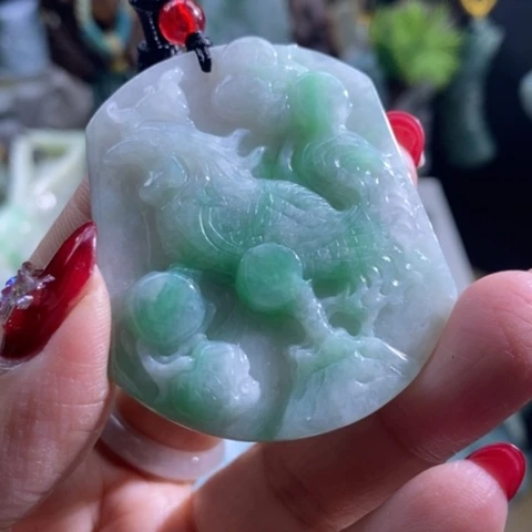 【闪购商品】颈饰未镶嵌翡翠鸡