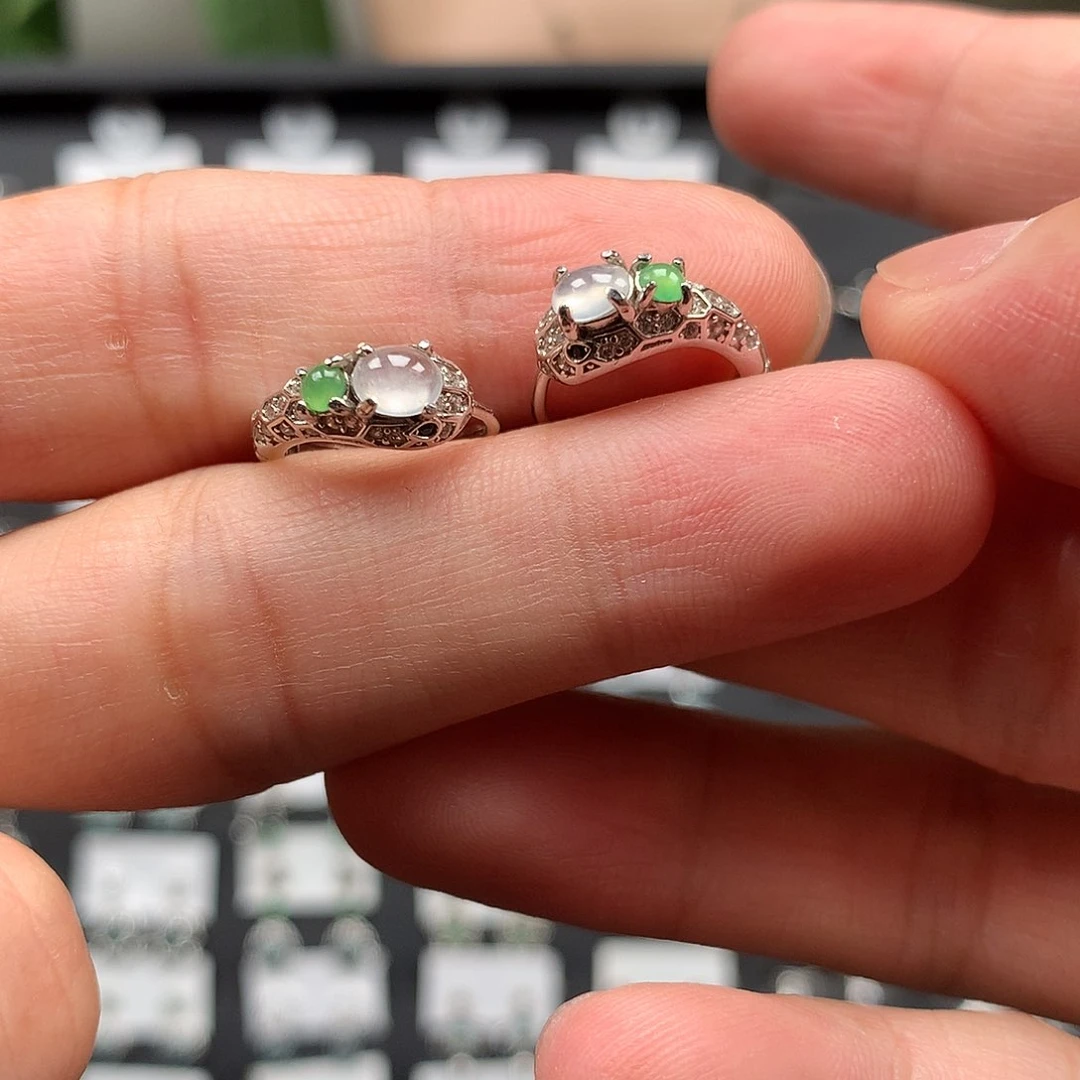 翡翠银S925镶嵌耳饰福利