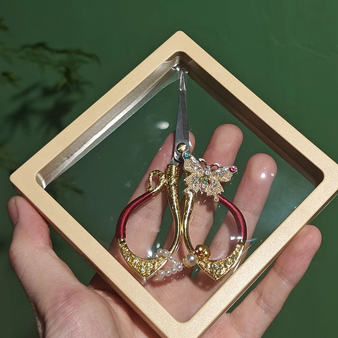 她山她海【红色茶剪】蝴蝶剪刀茶艺茶道配件