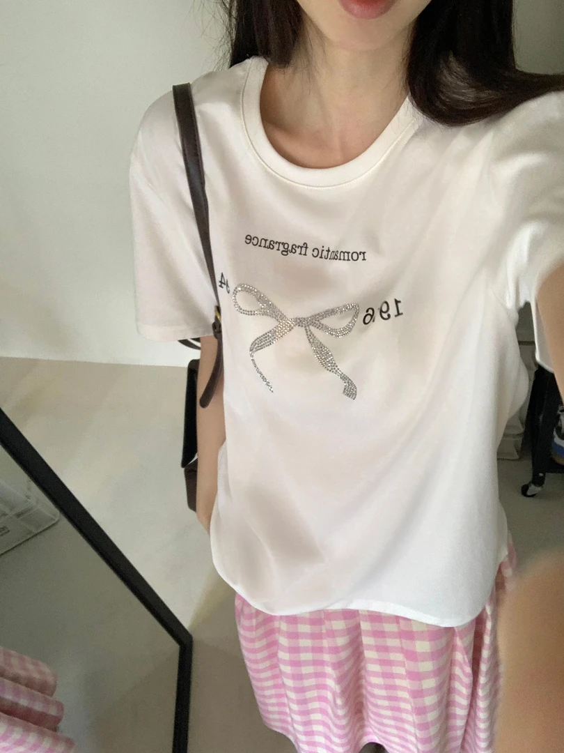 【清苍 】纯棉设计感重工烫砖工艺时髦透气吸汗短袖t