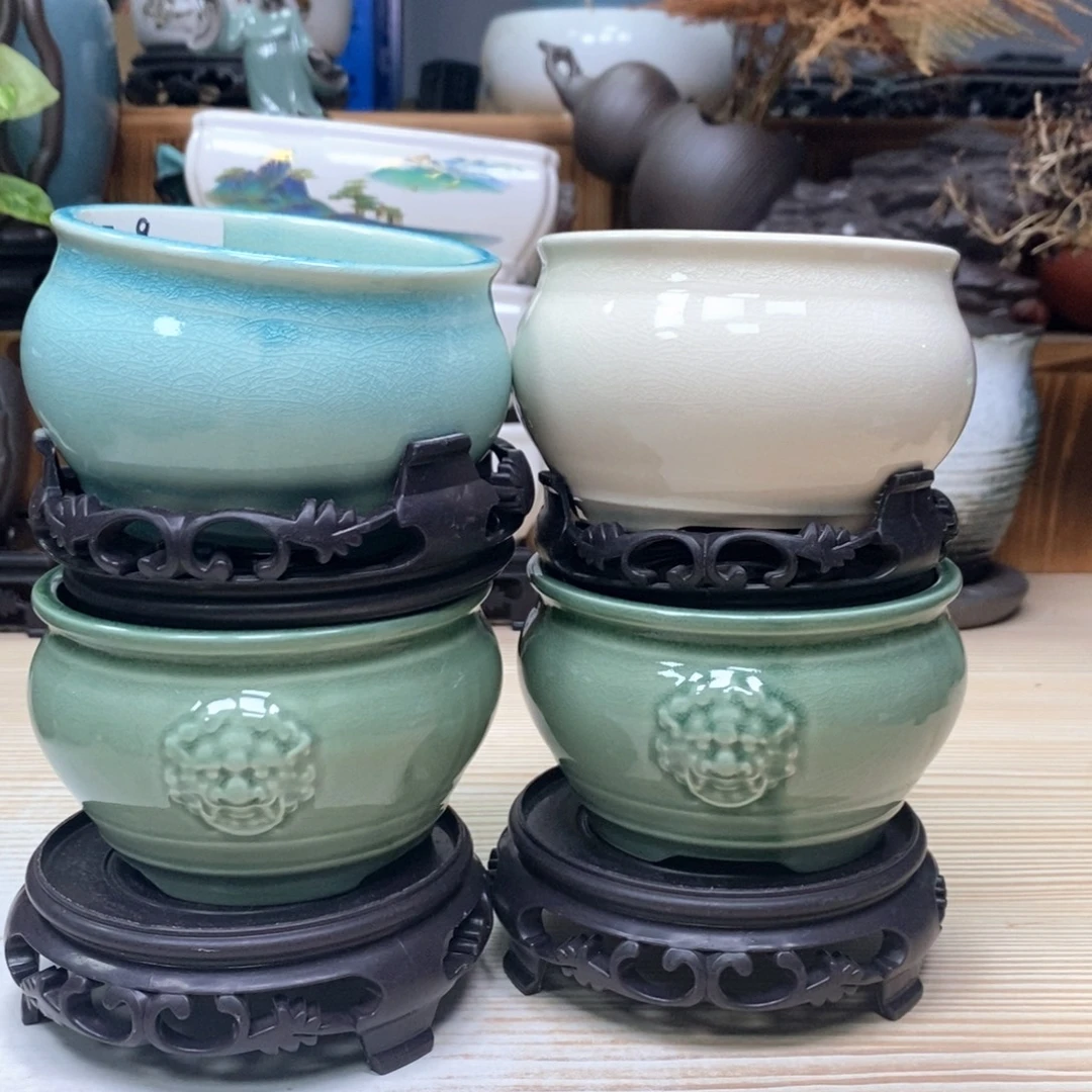 紫砂花盆陶瓷艺术花盆陶瓷