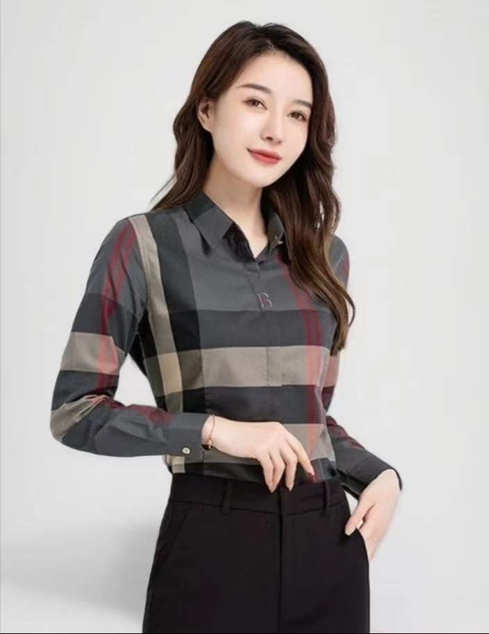 【断码。乱卖】长袖时尚轻奢经典格纹衬衫