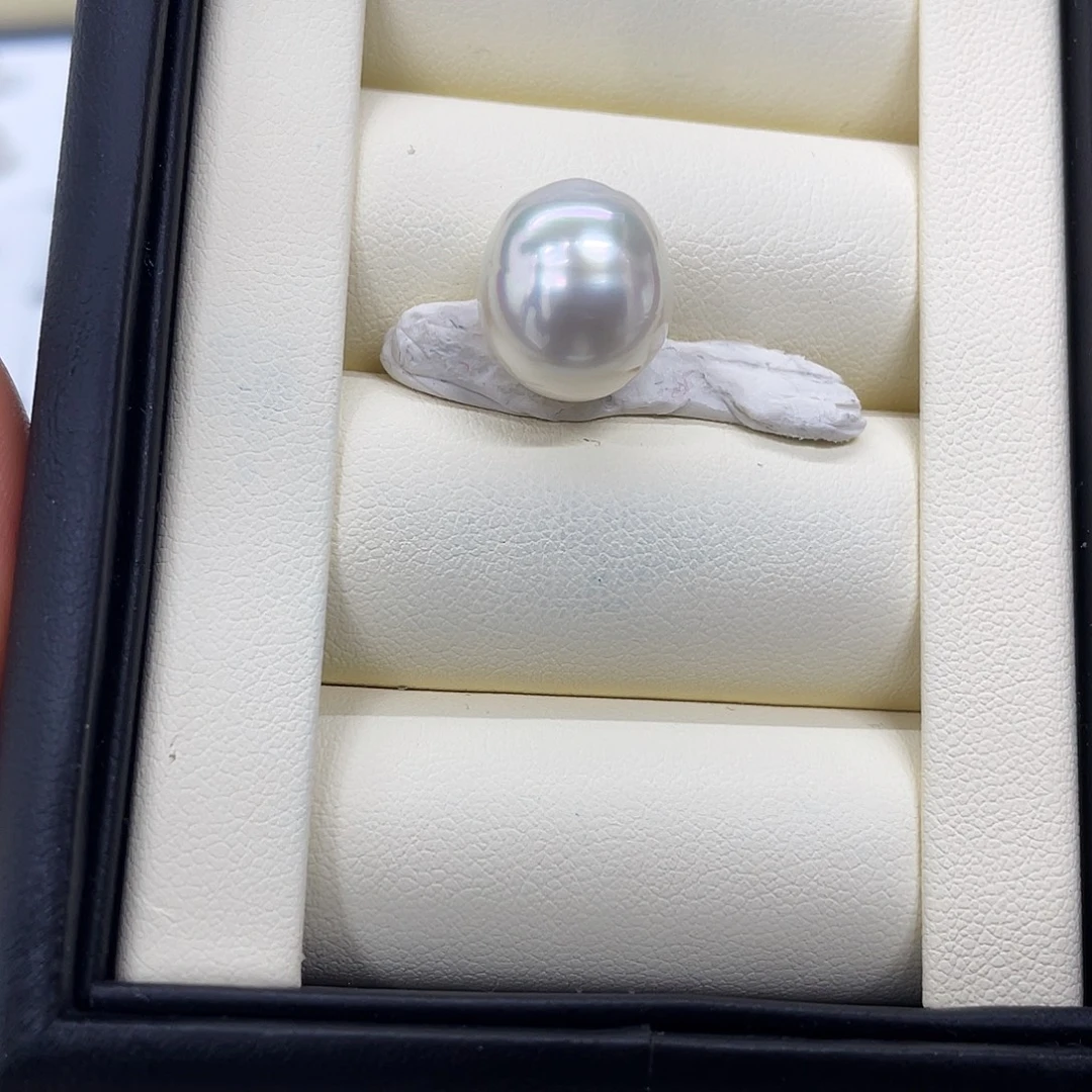 海水珍珠裸珠澳白宝石光12-13mm