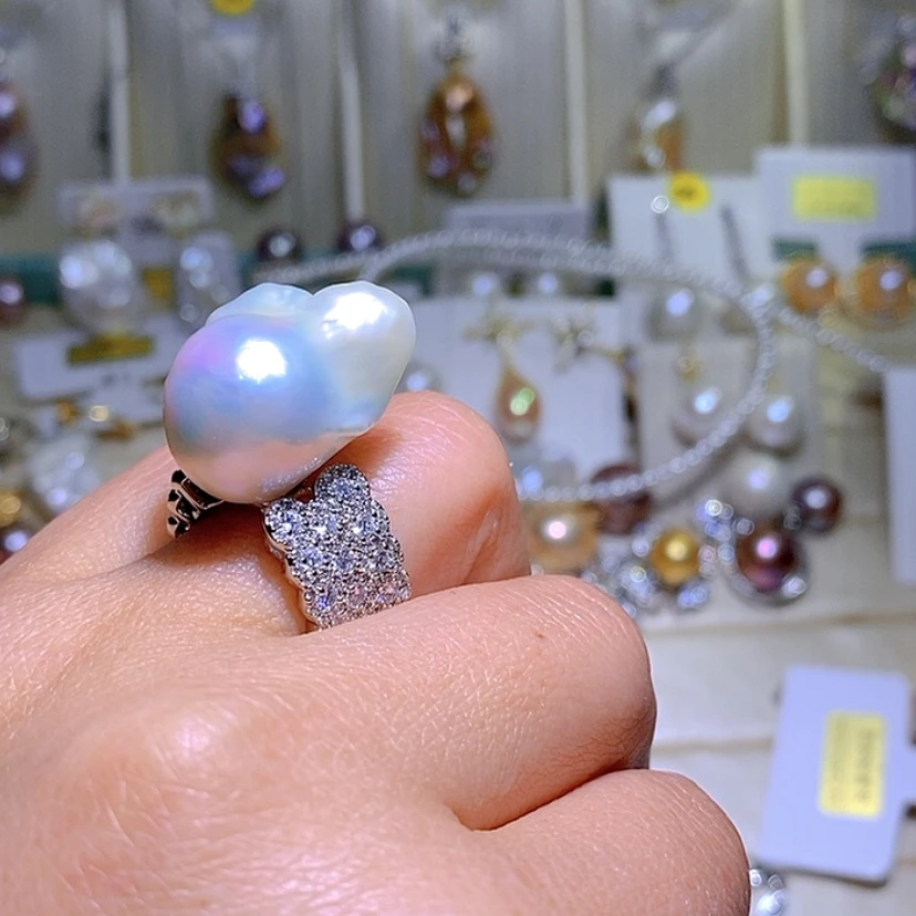 【闪购商品】淡水珍珠戒指合金