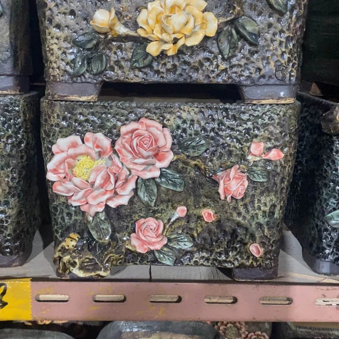 红陶青藤花器多肉花盆