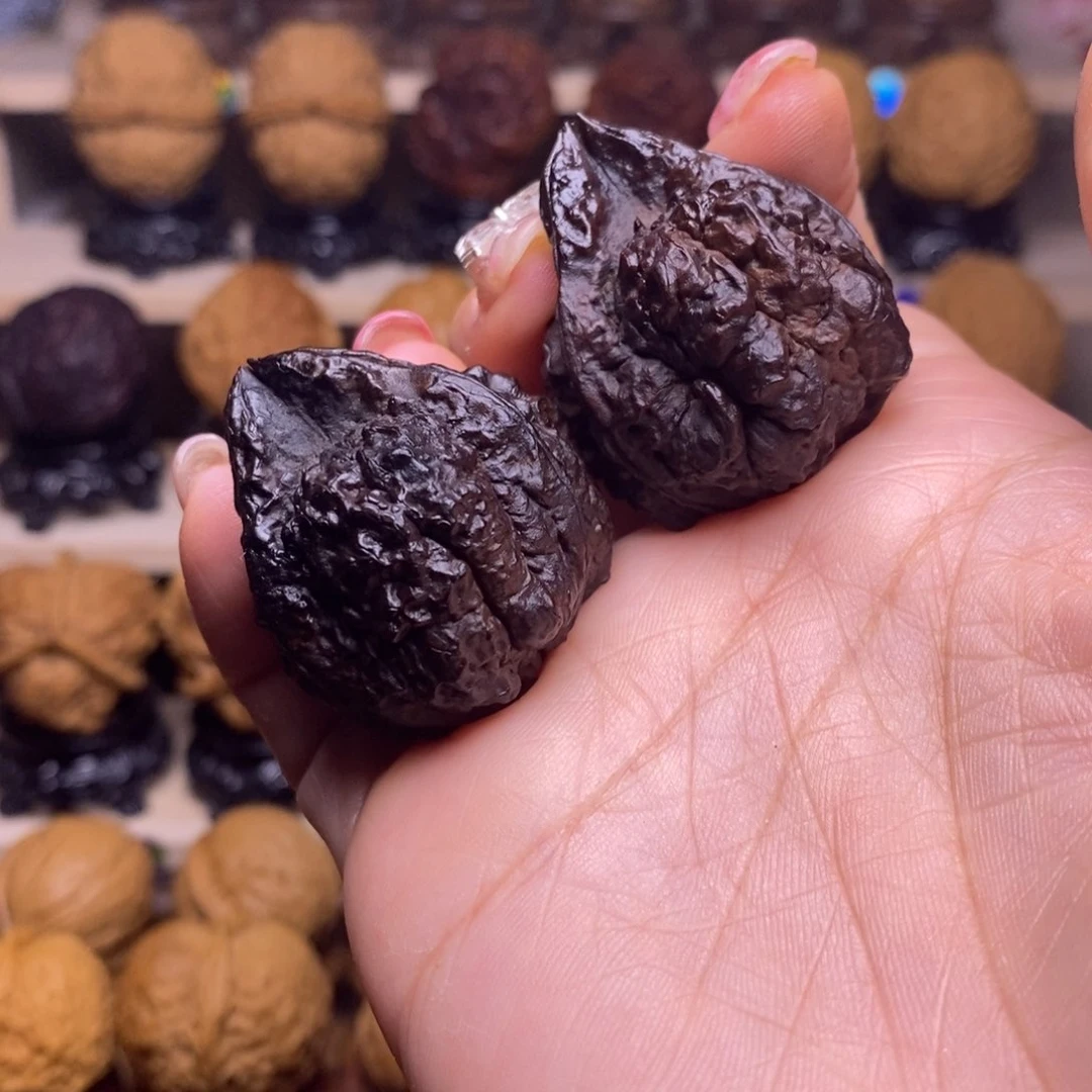 如***梦文玩核桃把件X13金蟾塔