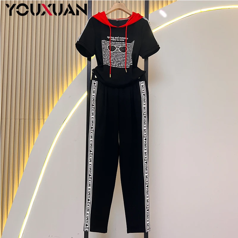 【高定新款】2025夏季新品女装显瘦百搭韩版时尚休闲短袖套装69902