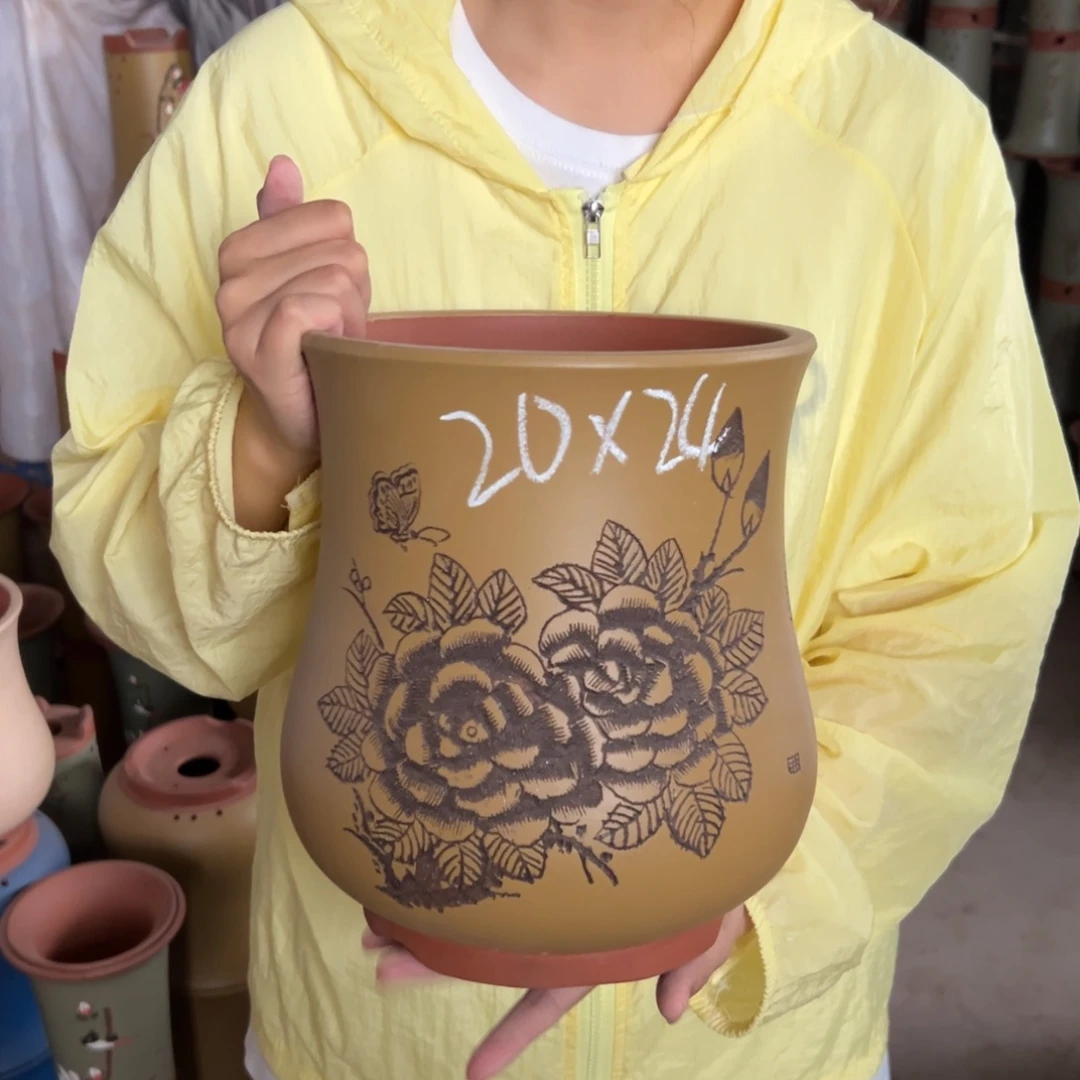 宜兴川阁紫砂花盆单个