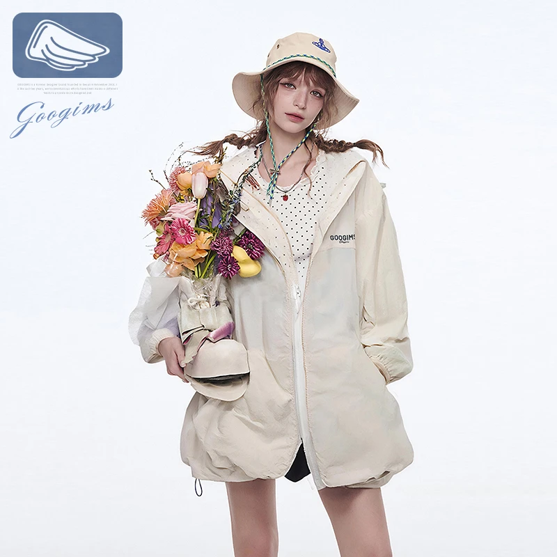 Googims户外防晒衣夏季轻薄夹克男女休闲百搭情侣UPF50+防晒外套