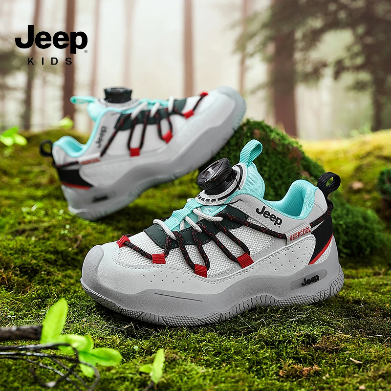 Jeep男童鞋子2025新款春季男孩青少年儿童运动鞋女童软底跑步童鞋