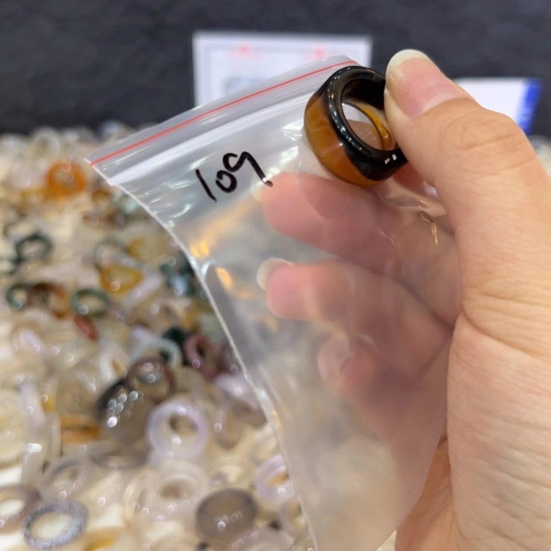 玛瑙/玉髓戒指合金109港11