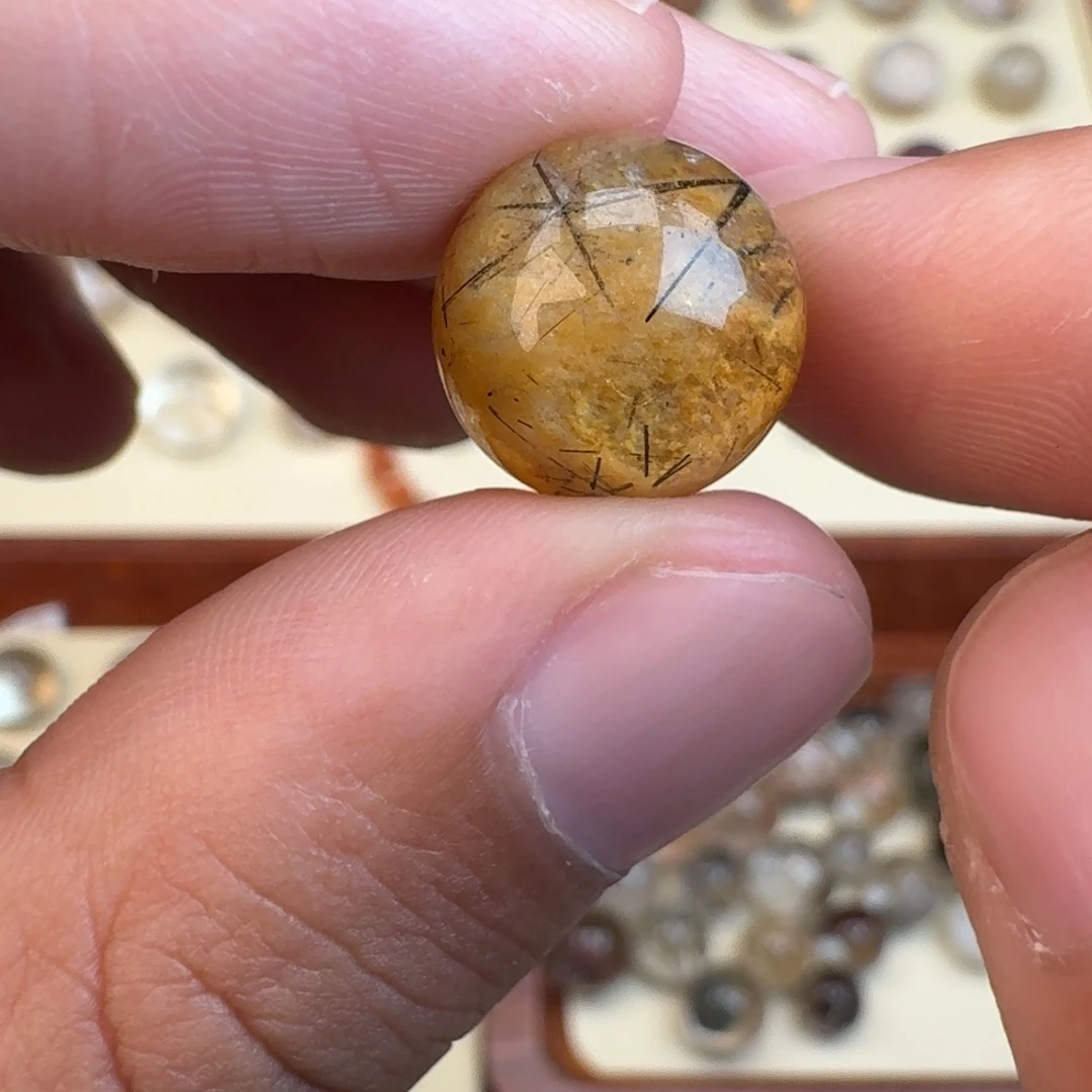 珠宝半成品未镶嵌水晶13.4mm幽灵穿发