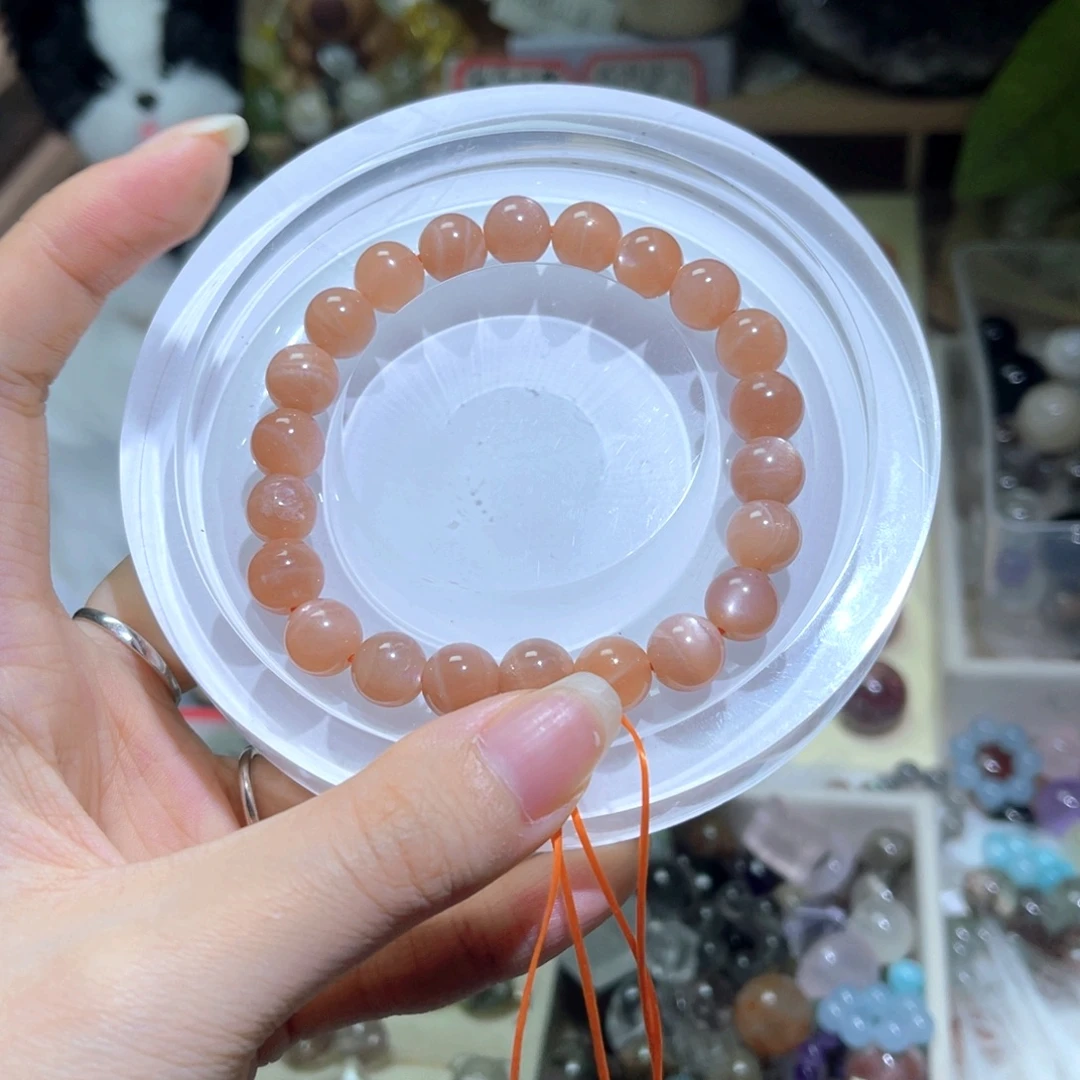 水晶未镶嵌手链橙月光9咪