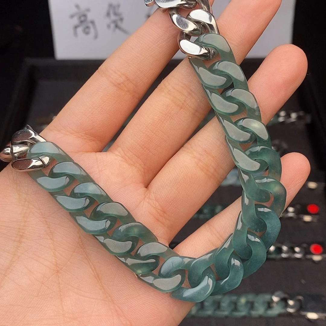 *****翡翠未镶嵌手链翡翠