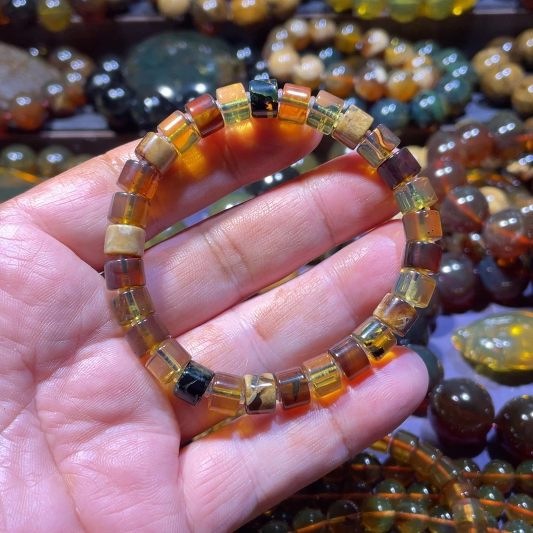 琥珀未镶嵌手链天然