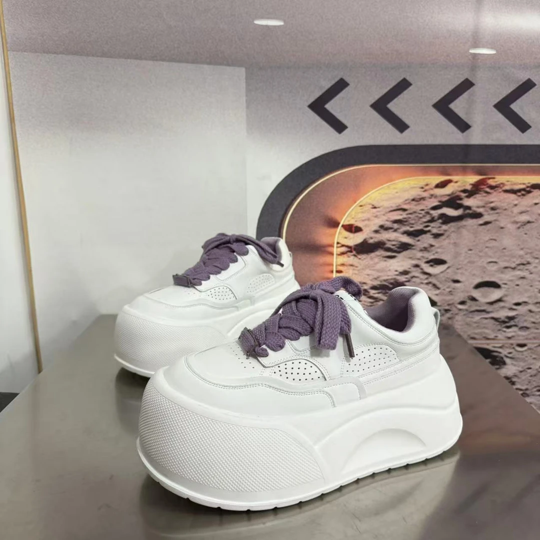 7181-3春夏新款2025圆头系带韩版简约休闲板鞋潮流百搭ins