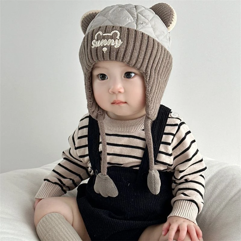 婴儿帽子秋冬季可爱加厚棉男女宝宝保暖护耳帽冬季宝宝儿童雷锋帽