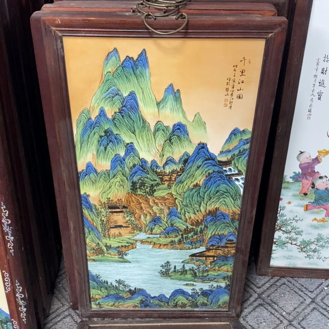 瓷片86*46 景德镇瓷板画柴窑烧制