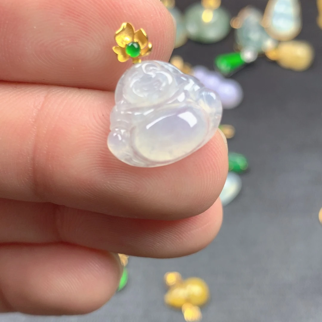【闪购商品】颈饰18K金镶嵌翡翠翡翠