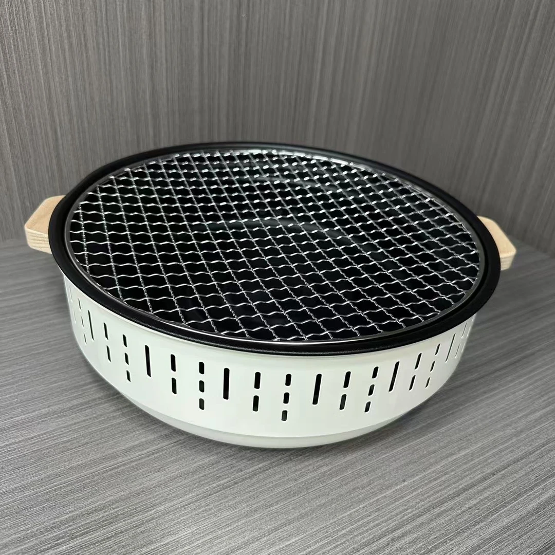 wj户外烧烤围炉烤盘可烧烤方便实用【颜色随机】