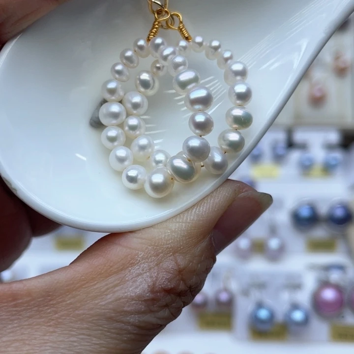 淡水珍珠耳饰未镶嵌