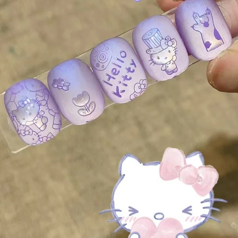 极光Hello kitty款式网红流行美甲    素材材料包