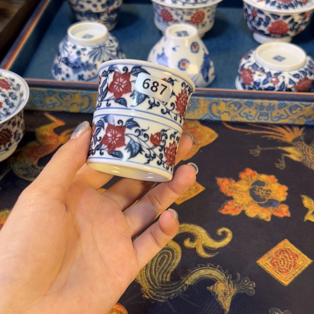 摆件景德镇陶瓷茶器百宝箱