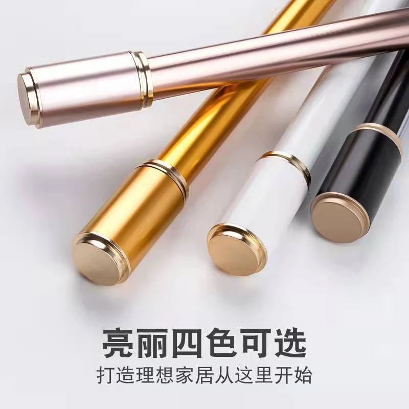 特厚窗帘罗马杆圆柱头梅花杆单杆双杆顶装侧装送支架螺丝