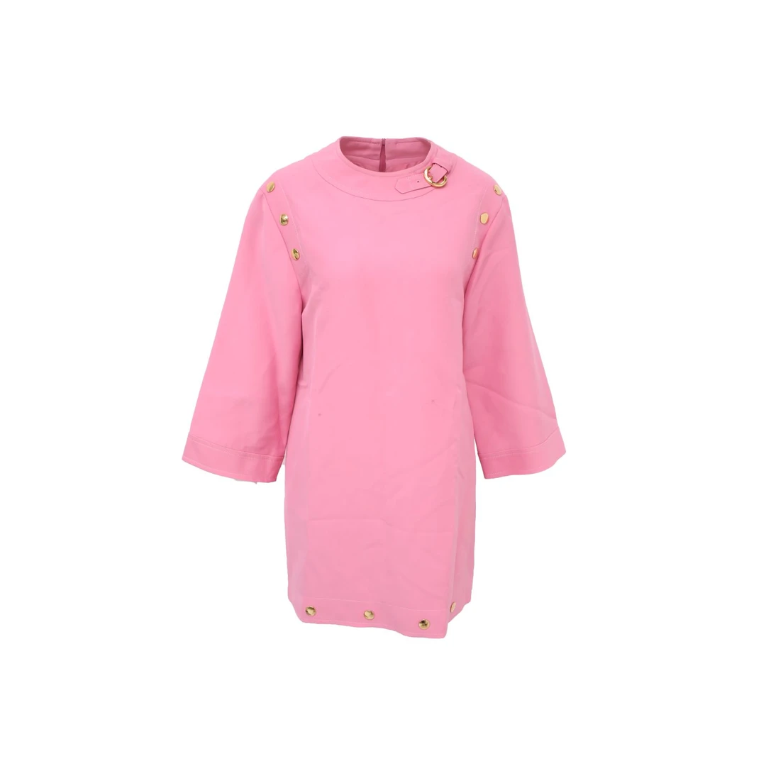 99新 GUCCI/古驰 【lu】桑蚕丝混纺连衣裙 42码 /P235400807