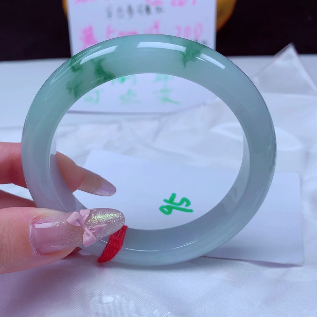 未镶嵌手镯翡翠天然缅甸翡翠A货手镯 95号